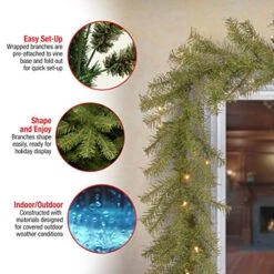 National Tree Company Pre-Lit Artificial Christmas Garland, Green, Norwood Fir, White Lights, Plug In, Christmas Collection, 9 Feet 5 National Tree Company Pre-Lit Artificial Christmas Garland, Green, Norwood Fir, White Lights, Plug In, Christmas Collection, 9 Feet -Department 56 Shop 51r2qY0lgPL