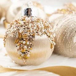 12PCS Silk Christmas Ball Ornaments, Satin Christmas Tree Luxury Vintage Hanging Ornaments, Chrisma Home Decorations For Xmas Tree, Wreath Garland Decor, Wedding (Champagne) 10 12PCS Silk Christmas Ball Ornaments, Satin Christmas Tree Luxury Vintage Hanging Ornaments, Chrisma Home Decorations For Xmas Tree, Wreath Garland Decor, Wedding (Champagne) -Department 56 Shop 51rA3eAMhDL