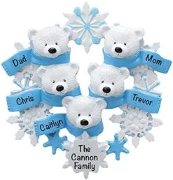 Personalized Christmas Ornaments Family Of 2 – Polyresin Polar Bear Couple Ornament – Unique Family Christmas Ornaments 2022 – Gifts For Mom, Dad, Kids, Grandma, Grandpa – Durable Family Décor -Department 56 Shop 51rIQTJ162L. AC