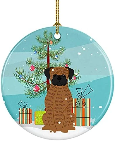 Caroline's Treasures Merry Christmas Tree Staffordshire Bull Terrier Brown Ceramic Ornament Christmas Tree Hanging Decorations For Home Christmas Holiday, Party, Gift, 3 In, Multicolor 15 Caroline's Treasures Merry Christmas Tree Staffordshire Bull Terrier Brown Ceramic Ornament Christmas Tree Hanging Decorations For Home Christmas Holiday, Party, Gift, 3 In, Multicolor - Image 15