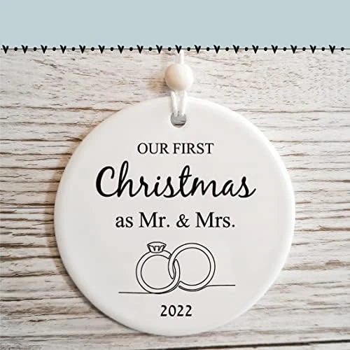 Our First Christmas As Mr & Mrs Ornaments 2021 Newly Married Ornament Couples Gifts Wedding Decoration Personalized Bridal Shower Gift… 5 Our First Christmas As Mr & Mrs Ornaments 2021 Newly Married Ornament Couples Gifts Wedding Decoration Personalized Bridal Shower Gift… - Image 5
