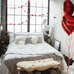 3 Pcs Valentine's Day Felt Ball & Heart Garlands- Grey, White & Red Felt Pom Pom And Felt Heart Hanging Ornaments For Valentine's Day, Anniversary, Wedding, Party Decors, Memorial Gifts -Department 56 Shop 51rnNBfdAHL