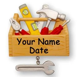 Personalized Toolbox Christmas Ornament - Handyman Construction Worker Tool Set Christmas Tree Decoration - Custom Name And Date 5 Personalized Toolbox Christmas Ornament - Handyman Construction Worker Tool Set Christmas Tree Decoration - Custom Name And Date -Department 56 Shop 51rtkRQiOjL