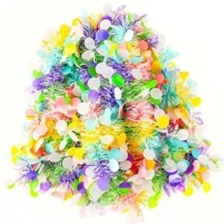 33ft Easter Tinsel Garland,Colorful Egg Tinsel Twist Garland With Confetti Spring Hanging Tinsel Ornament Decoration For Fireplace Mantel Tree Eatser Party Decoration -Department 56 Shop 51sNlQ1cHNL