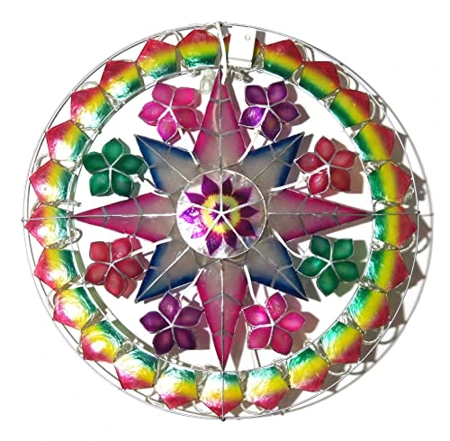 Gift Ko Tala 24.5 Inch Multi-Colored Capiz Parol Handmade Christmas Lantern Philippines 2021 2 Gift Ko Tala 24.5 Inch Multi-Colored Capiz Parol Handmade Christmas Lantern Philippines 2021 - Image 2