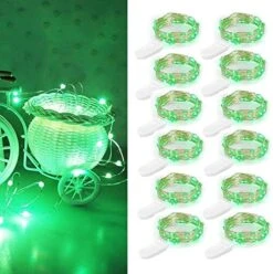 JETENCN 12 Pack 6.9ft 20 LED Fairy Lights Battery Operated, Waterproof Copper Wire Lights, Mini String Lights Firefly Starry Lights For Christmas Wedding Party Mason Jar Decoration (Warm White) -Department 56 Shop 51tgduhKKpL. AC