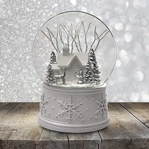 100MM White Christmas Snow Globe From The San Francisco Music Box Company 2 100MM White Christmas Snow Globe From The San Francisco Music Box Company - Image 2