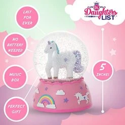 Shatterproof Unicorn Snow Globe For Girls | Musical Snow Globe - Unicorns Gifts For Girls | Unbreakable Snow Globes For Kids - Snowglobe | Granddaughter Gifts From Grandma| Plastic Snow Globe 7 Shatterproof Unicorn Snow Globe For Girls | Musical Snow Globe - Unicorns Gifts For Girls | Unbreakable Snow Globes For Kids - Snowglobe | Granddaughter Gifts From Grandma| Plastic Snow Globe -Department 56 Shop 51u0EfgP03S