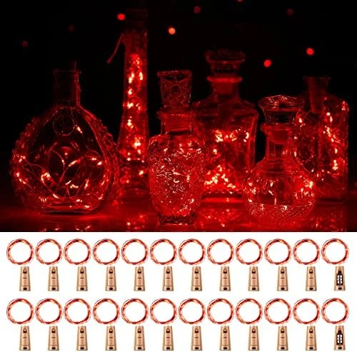 Ariceleo Wine Bottles String Lights, 24 Packs Micro Artificial Cork Copper Wire Starry Fairy Lights, Battery Operated Lights For Bedroom, Parties, Wedding, Decoration(24 Packs 2m/7.2ft Warm White) 13 Ariceleo Wine Bottles String Lights, 24 Packs Micro Artificial Cork Copper Wire Starry Fairy Lights, Battery Operated Lights For Bedroom, Parties, Wedding, Decoration(24 Packs 2m/7.2ft Warm White) - Image 13
