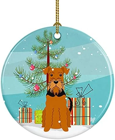 Caroline's Treasures Merry Christmas Tree Staffordshire Bull Terrier Brown Ceramic Ornament Christmas Tree Hanging Decorations For Home Christmas Holiday, Party, Gift, 3 In, Multicolor 3 Caroline's Treasures Merry Christmas Tree Staffordshire Bull Terrier Brown Ceramic Ornament Christmas Tree Hanging Decorations For Home Christmas Holiday, Party, Gift, 3 In, Multicolor - Image 3