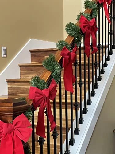 DuraCasa Red Velvet Christmas Wreath Bows 10 Pack - 9" W X 13" L - Holiday Bows Christmas Decorations - Holiday Decor For Outdoor Or Indoor Use - Ideal For Christmas Garland, Large Gifts And Parties 5 DuraCasa Red Velvet Christmas Wreath Bows 10 Pack - 9" W X 13" L - Holiday Bows Christmas Decorations - Holiday Decor For Outdoor Or Indoor Use - Ideal For Christmas Garland, Large Gifts And Parties - Image 5