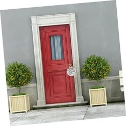 Operitacx 2pcs Creative Hangers Wooden Cafe Christmas Ornaments Plate Gift For Pendant Wreaths Easter With Rustic Home Welcome Spring Outdoor Shop Design Hanging Tag Round Store -Department 56 Shop 51ugBmbF9OL