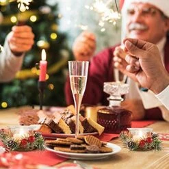 OYATON Christmas Votive Candle Holders With Snowy Pinecone Berry Candle Ring, Decorative Glass Tealight Candle Holder Set Of 2 For Home, Wedding, Living Room And Bedroom Decor(Exclude Candles) -Department 56 Shop 51v1LdQ3KQL