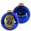 Krebs Gift For Men & Women. USA Police Force Law Enforcement Logo, First Responder, Man Cave, She Shed, Family, Friend, Dad, Mom, Housewarming, Birthday, Blue Glass Ball Ornament, Keepsake – 3 1/4" -Department 56 Shop 51v5B3NIeoL