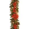 National Tree Company Pre-lit Artificial Christmas Garland Decorative Collection | Flocked With Mixed Decorations And White Lights | Home Spun - 9 Ft -Department 56 Shop 51vHgKjGcJL