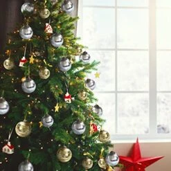 Set Of 4 Silver Mercury Glass Ornaments (3.15" Elegant Etched Ball) Perfect For Christmas Tree, Hanging Holiday Decoration, Gifts & Home Decor -Department 56 Shop 51vjdftK7NL