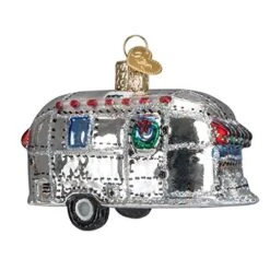 Old World Christmas Ornaments: Camping Outdoor Collection Glass Blown Ornaments For Christmas Tree, Vintage Trailer