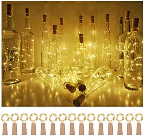 Wine Bottle Cork Lights 15Pack 10 LED/ 40 Inches Battery Operated Cork Shape Copper Wire Colorful Fairy Mini String Lights For Party Christmas Halloween Wedding Decoration (Warm White) 14 Wine Bottle Cork Lights 15Pack 10 LED/ 40 Inches Battery Operated Cork Shape Copper Wire Colorful Fairy Mini String Lights For Party Christmas Halloween Wedding Decoration (Warm White) - Image 14