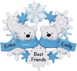 Personalized Christmas Ornaments Family Of 2 – Polyresin Polar Bear Couple Ornament – Unique Family Christmas Ornaments 2022 – Gifts For Mom, Dad, Kids, Grandma, Grandpa – Durable Family Décor -Department 56 Shop 51w6NrBdaIL. AC