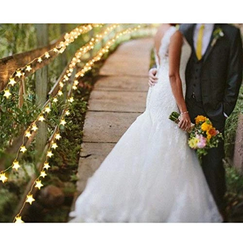 Homeleo Warm White 50 Led Star Fairy Lights With Remote Control, Battery Powered Five-Pointed Star String Lights 5 Homeleo Warm White 50 Led Star Fairy Lights With Remote Control, Battery Powered Five-Pointed Star String Lights - Image 5