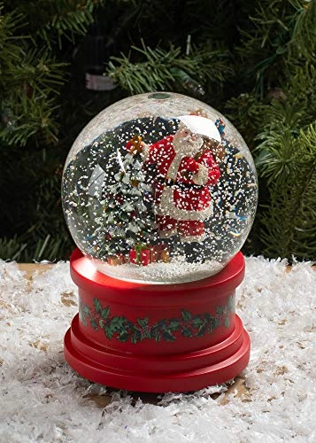Roman Santa With Tree Plays Tune Here Comes Santa Claus 5.75 Inch Holiday Glitter Globe 1 Roman Santa With Tree Plays Tune Here Comes Santa Claus 5.75 Inch Holiday Glitter Globe