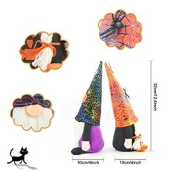 2 Pack Christmas Decorations Christmas Gnomes Decorations For Home - Fall Gnomes Tiered Tray Decor Christmas Table Ornaments, Pumpkin Witch Gnomes Christmas Decor -Department 56 Shop 51xSE9acglL