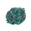Novelty Lights Red/Green LED Christmas String Lights - UL Listed Indoor/Outdoor Light Set W/ 100 Mini Bulbs For Christmas Tree, Patio, Wedding Decor - (Green Wire, 34' Long)