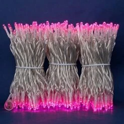 YULETIME 100 Feet 300 Count Warm White LED String Lights With 8 Models Adapter, 4" Spacing Plug-in Clear Wire Wide Angle 5mm Christmas Lights (Warm White - Multimode) -Department 56 Shop 51xoMjYxtCL. AC