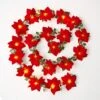 Joyhalo 2 Pack Christmas Poinsettia Garland With Lights - Battery Operated Red Berries And Holly Leaves Prelit Garland For Mantle Fireplace Table Indoor Outdoor Lighted Garland Chritsmas Decor -Department 56 Shop 51xrfn4sEaL