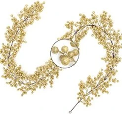 Silver Berry Garland Christmas Decoration -7.8ft Artificial Red Berry Garland With Bendable Stems For Holiday Fireplace Stairs Table Decorations -Department 56 Shop 51yBWWUVcsL. AC