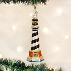 Old World Christmas Collection Glass Blown Ornaments For Christmas Tree Cape Hatteras Lighthouse, 20017 -Department 56 Shop 51yPrih3jwL