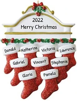 Personalized Family Christmas Ornament 2022 - Family Ornament 2022 Family Of 3-1st Christmas Stocking Ornaments Family Of 3 First Christmas Stocking Ornament 2022 - Free Customization -Department 56 Shop 51yZjL84uJL. AC