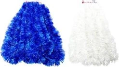 2 Packs White Super Duper Thick Tinsel Garland 50 Ft Total (Two Strands Each 25 Ft Long) (White, 50 Ft. (Two 25 Ft Tinsels) 2 Bags -Department 56 Shop 51yacXdtMGL. AC