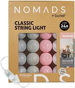GuirLED Nomads - ﻿String Light Garland LED USB - Fairy Light - Baby Nightlight 2h - AC Adapter Included - 3 Intensities 24 Cotton Balls - 7.87ft 2.4m - Tagada -Department 56 Shop 51yackpLWGL. AC