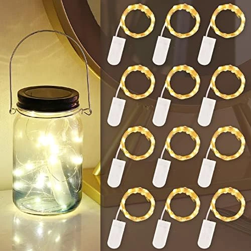 ZSJWL 18 Pack Fairy Lights Battery Operated,7Ft 20 Led Mini Battery String Lights, Waterproof Copper Wire Lights For Wedding Party Bedroom Christmas Decoration, Warm White 5 ZSJWL 18 Pack Fairy Lights Battery Operated,7Ft 20 Led Mini Battery String Lights, Waterproof Copper Wire Lights For Wedding Party Bedroom Christmas Decoration, Warm White - Image 5