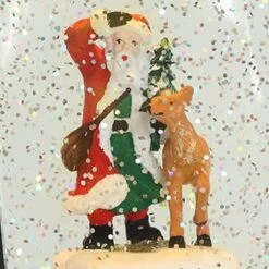 Eldnacele Christmas Musical Snow Globe Lantern Santa With 6H Timer, USB/Battery Operated Lighted Water Glittering Lantern For Adults And Kids Christmas Table Centerpiece Decoration -Department 56 Shop 51yiU4nitfL