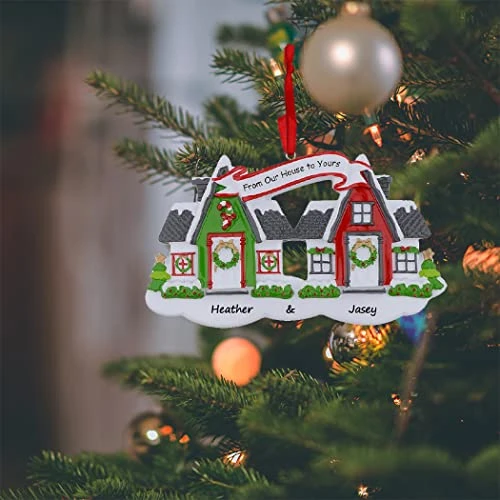 Personalized From Our House To Yours Neighbor Christmas Tree Ornament 2022 - First Year In New Home Housewarming Gift - New Neighbors Christmas Ornament 2 Personalized From Our House To Yours Neighbor Christmas Tree Ornament 2022 - First Year In New Home Housewarming Gift - New Neighbors Christmas Ornament - Image 2