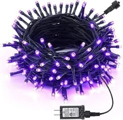 Joomer Purple Halloween Lights 100FT 300 LED Connectable Halloween String Lights With 8 Modes Timer Waterproof Plug-in Purple String Lights For Indoor Outdoor Halloween Decorations -Department 56 Shop 51z8oebacKS. AC