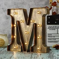 Retro Led Marquee Letter Lights - Industrial, Vintage Style Light Up Letters Alphabet Sign For Cafe Wedding Birthday Party Christmas Lamp Home Bar Initials Decor - E -Department 56 Shop 51z9i7z786L. AC