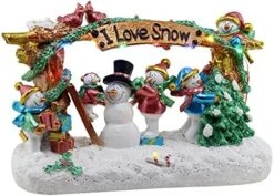 Christmas Village Building A Snowman - Pre-lit Tabletop Snow Village - Perfect Addition To Your Christmas Indoor Decorations & Christmas Village Displays -Department 56 Shop 51zB9p PETS. AC