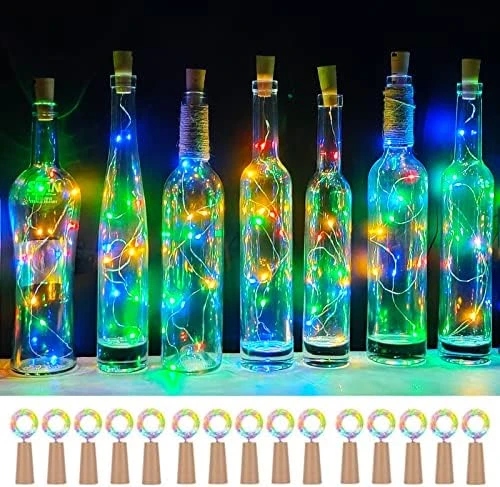 Wine Bottle Cork Lights 15Pack 10 LED/ 40 Inches Battery Operated Cork Shape Copper Wire Colorful Fairy Mini String Lights For Party Christmas Halloween Wedding Decoration (Warm White) 10 Wine Bottle Cork Lights 15Pack 10 LED/ 40 Inches Battery Operated Cork Shape Copper Wire Colorful Fairy Mini String Lights For Party Christmas Halloween Wedding Decoration (Warm White) - Image 10