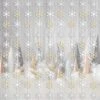 Winter Christmas Snowflake Hanging Decorations, Glitter Silver White Champagne Snowflakes Hanging Garland Christmas Party Decorations For Winter Wonderland Boys Girls Birthday Party Decorations