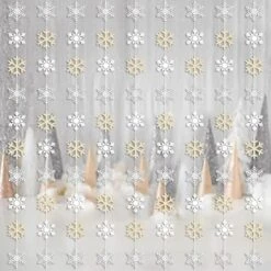 Winter Christmas Snowflake Hanging Decorations, Glitter Silver White Champagne Snowflakes Hanging Garland Christmas Party Decorations For Winter Wonderland Boys Girls Birthday Party Decorations -Department 56 Shop 51zXS7Y9PdL. AC