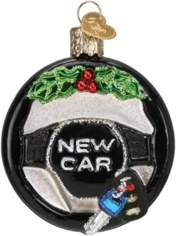 Old World Christmas Glass Blown Ornament Classic Car (46023) , Pink -Department 56 Shop 51zbj wr zL. AC