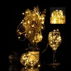 20 Pack LED Fairy Lights Battery Operated,7.2ft 20 LED Silver Wire Warm White Mason Jar Lights,Firefly Mini Led String Lights For Mason Jars Party Crafts Wedding Decorations -Department 56 Shop 51zemkYeMiL