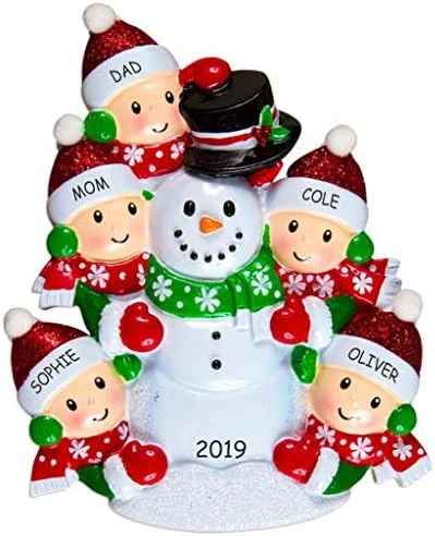 Personalized Snowman Fun Family Christmas Ornament (Family Of 3) 4 Personalized Snowman Fun Family Christmas Ornament (Family Of 3) - Image 4