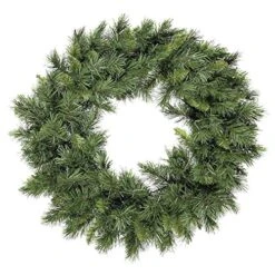 SunTime 60cm Kateson Fir Wreath With 150 Tips, Green, 60 X 60 X 9 Cm