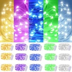 15 Packs 20 Led Purple Fairy Lights Battery Operated 6.6ft Silver String Lights Waterproof Firefly Starry Light For DIY Table Centerpieces Wedding Halloween Christmas Party Decor -Department 56 Shop 51zwNAfsMmL. AC
