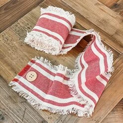 Mill Creek Grain Sack Red Christmas Tree Garland 9ft -Department 56 Shop 610u685mCDL