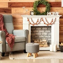 Glaciart One Felt Balls + Pumpkin Garland 2 Pcs - Easy To Hang Halloween Party Banner Decoration - Fall Décor, 100% New Zealand Wool, Hand-Felted In Nepal - 5' Long, 18 Pom Poms, 5 Pumpkins Ornaments -Department 56 Shop 612PpAQ1KcS